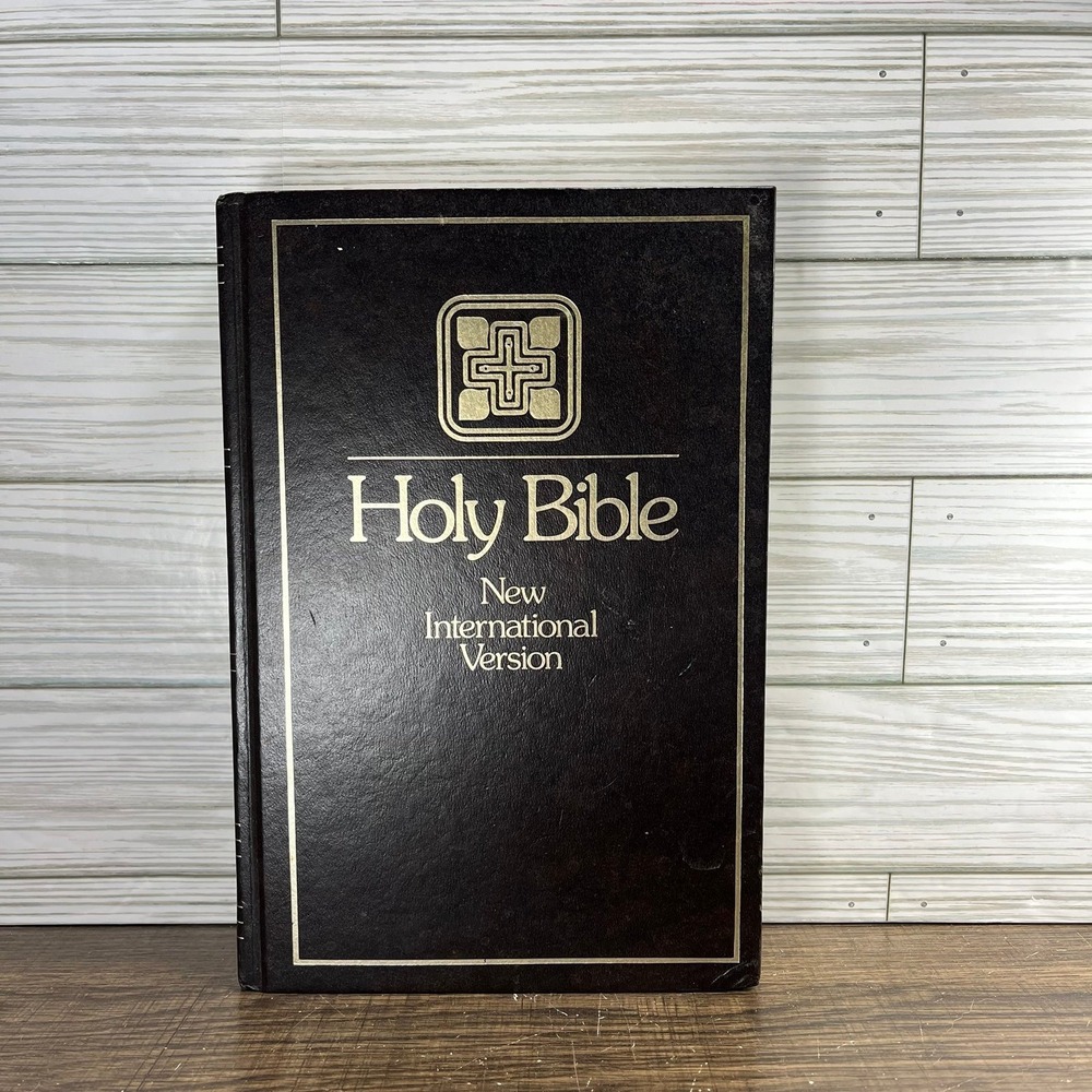 Vintage 1978 Holy Bible New International Version NIV Hardcover Black Zondervan